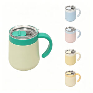 Colored 12oz Insulated Thermos Coffee Mug with Handle