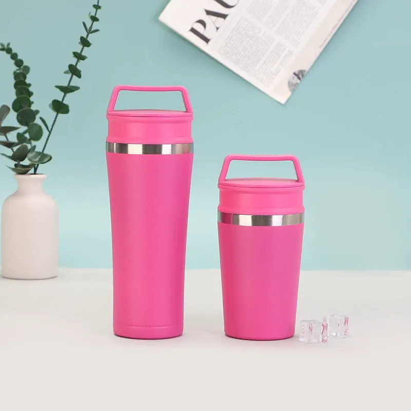 Stainless Steel Vacuum Coffee Mug in Bulk - Red Rose
