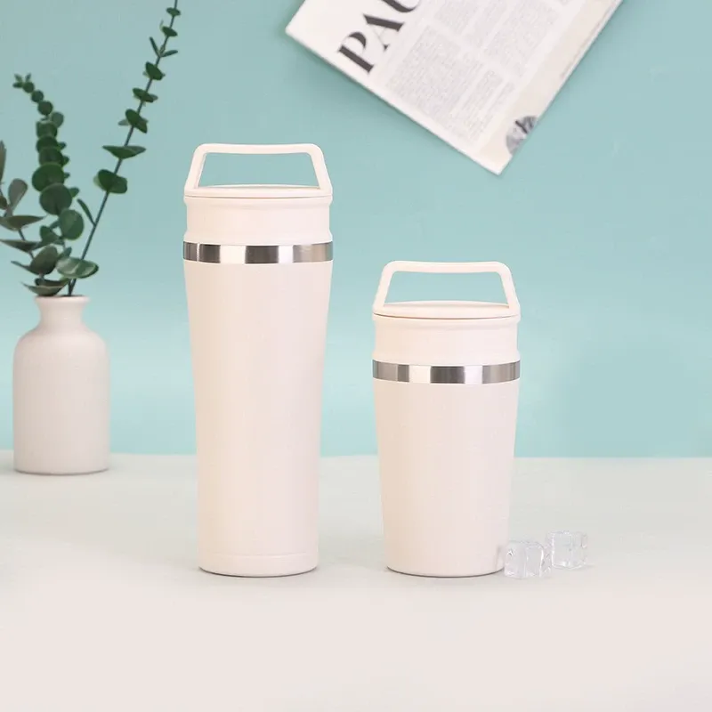 Stainless Steel Vacuum Coffee Mug in Bulk - White